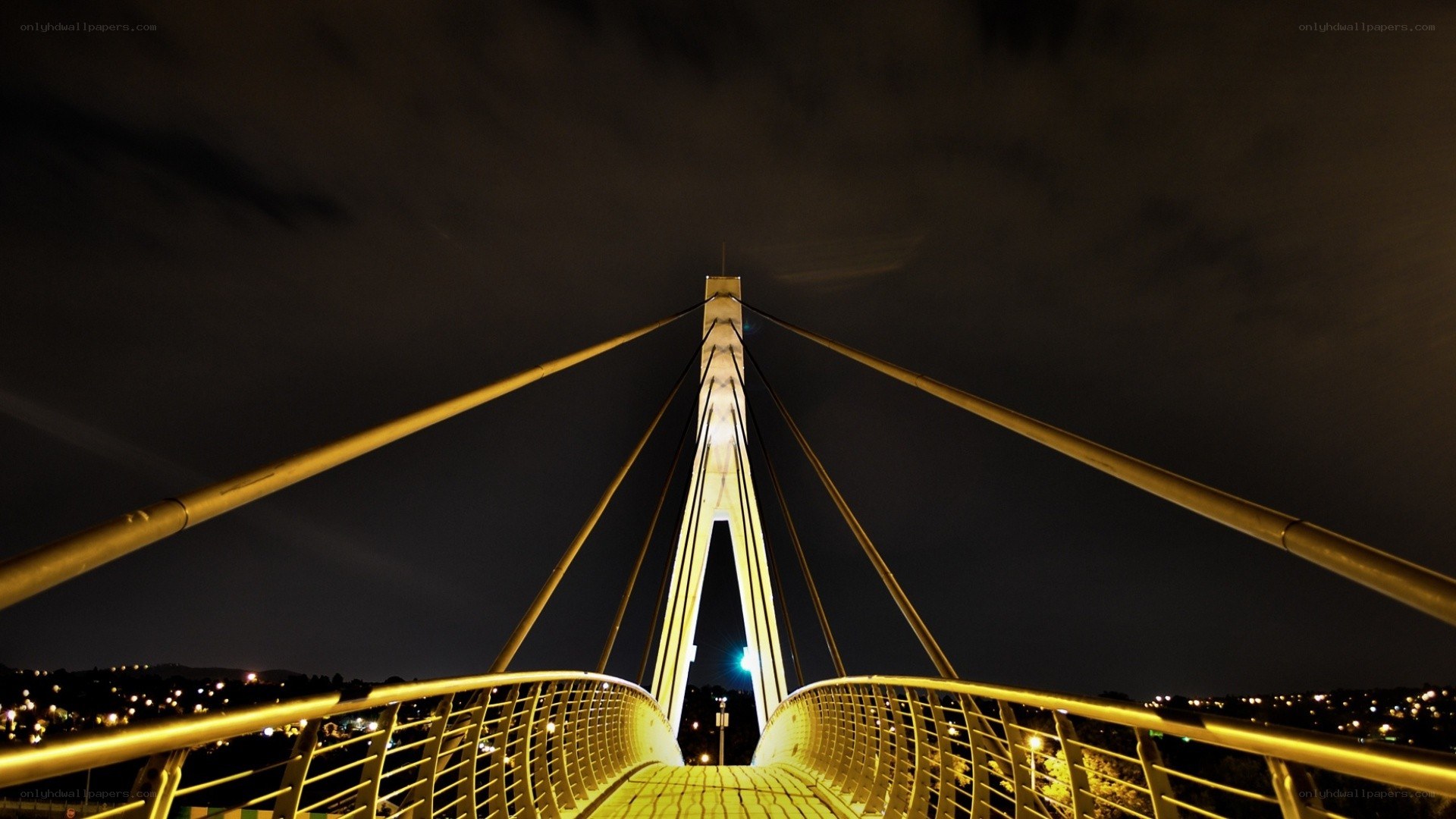 modern bridge at night