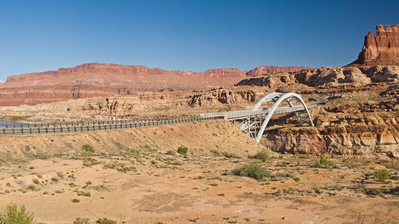 Modern Bridge in Desert
