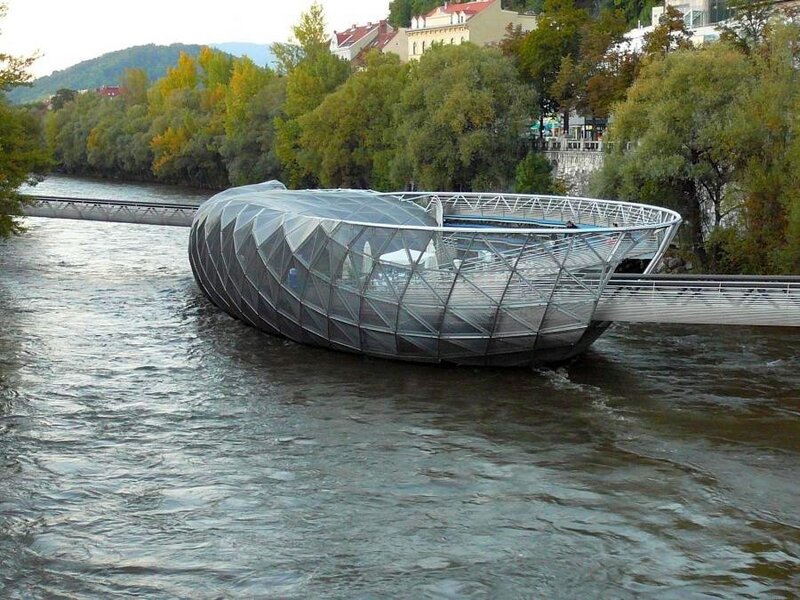 modern bridge over a river
