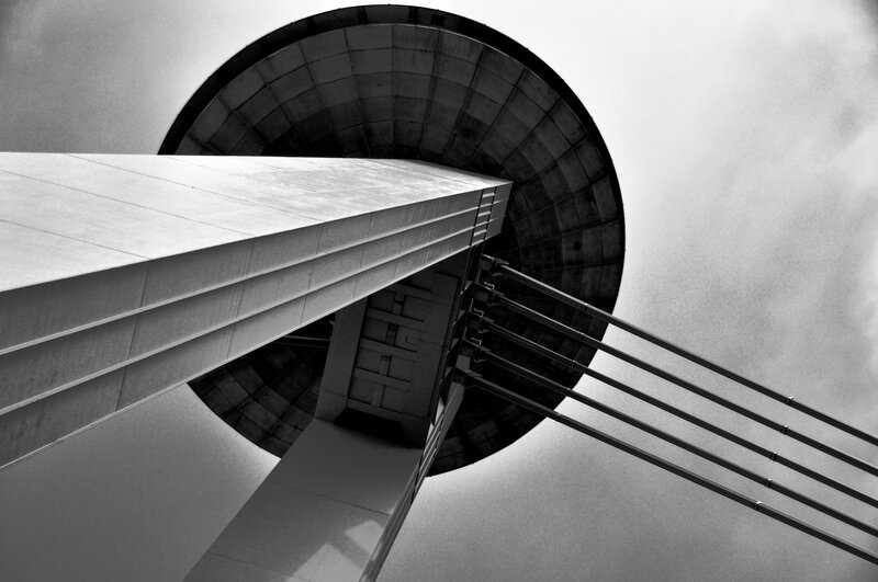 Modern Bridge Structure — Black