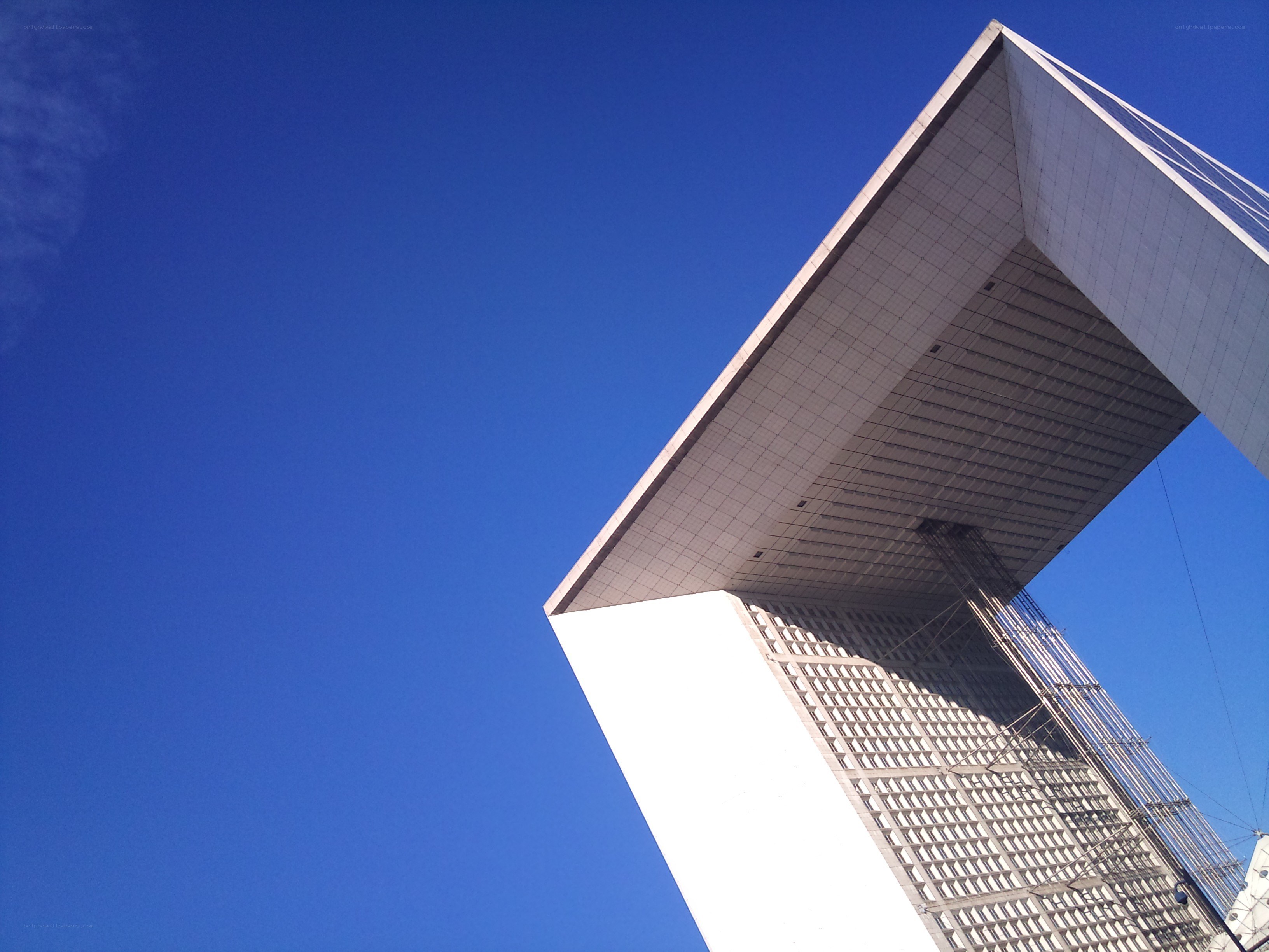 modern building against blue sky