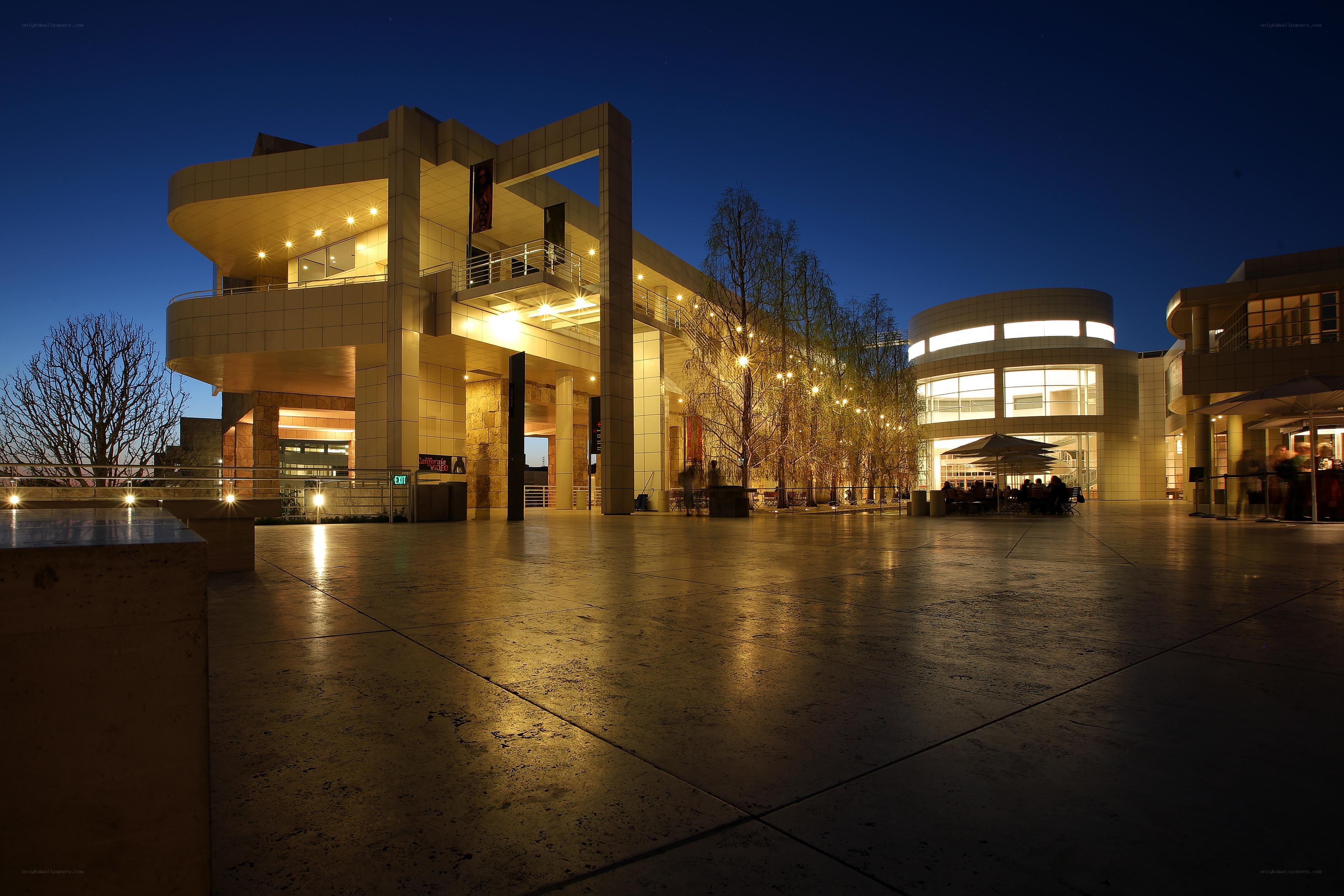 modern building at dusk