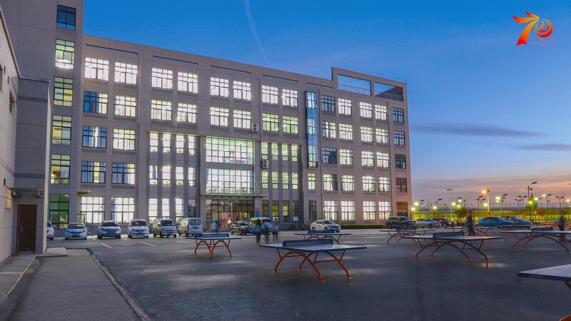 Modern Building at Dusk — Blue, Calm