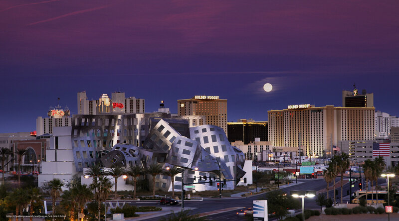 Modern Building at Dusk — Purple, Dramatic
