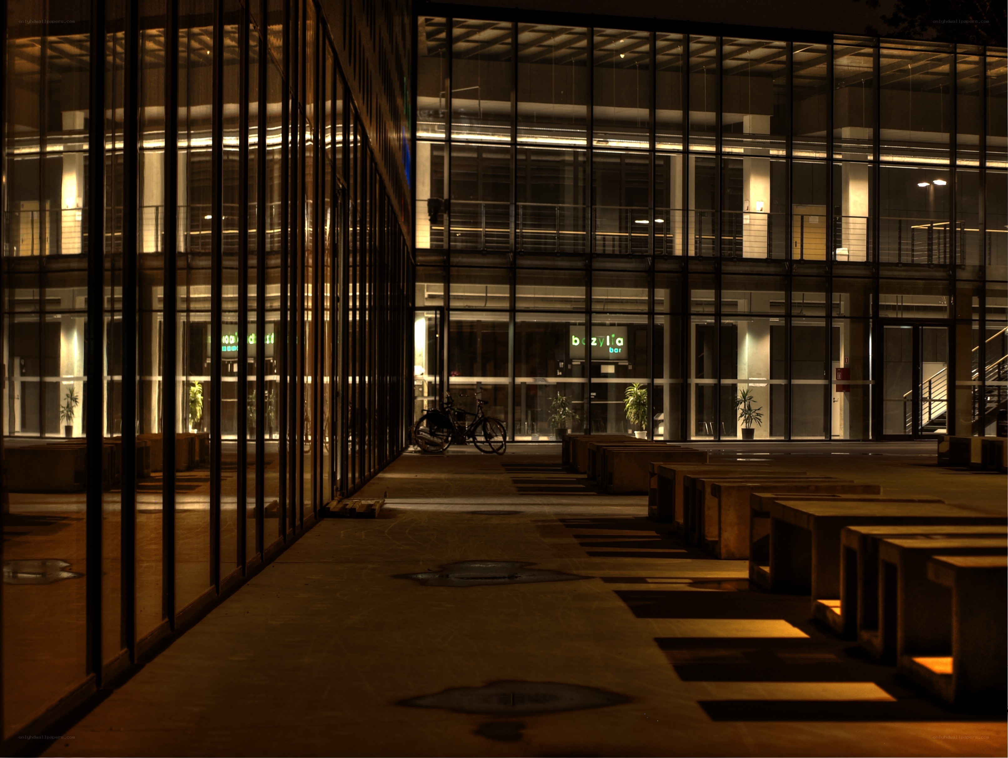 modern building at night