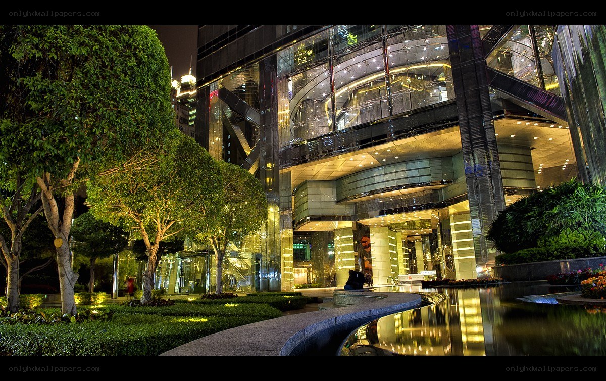 modern building at night