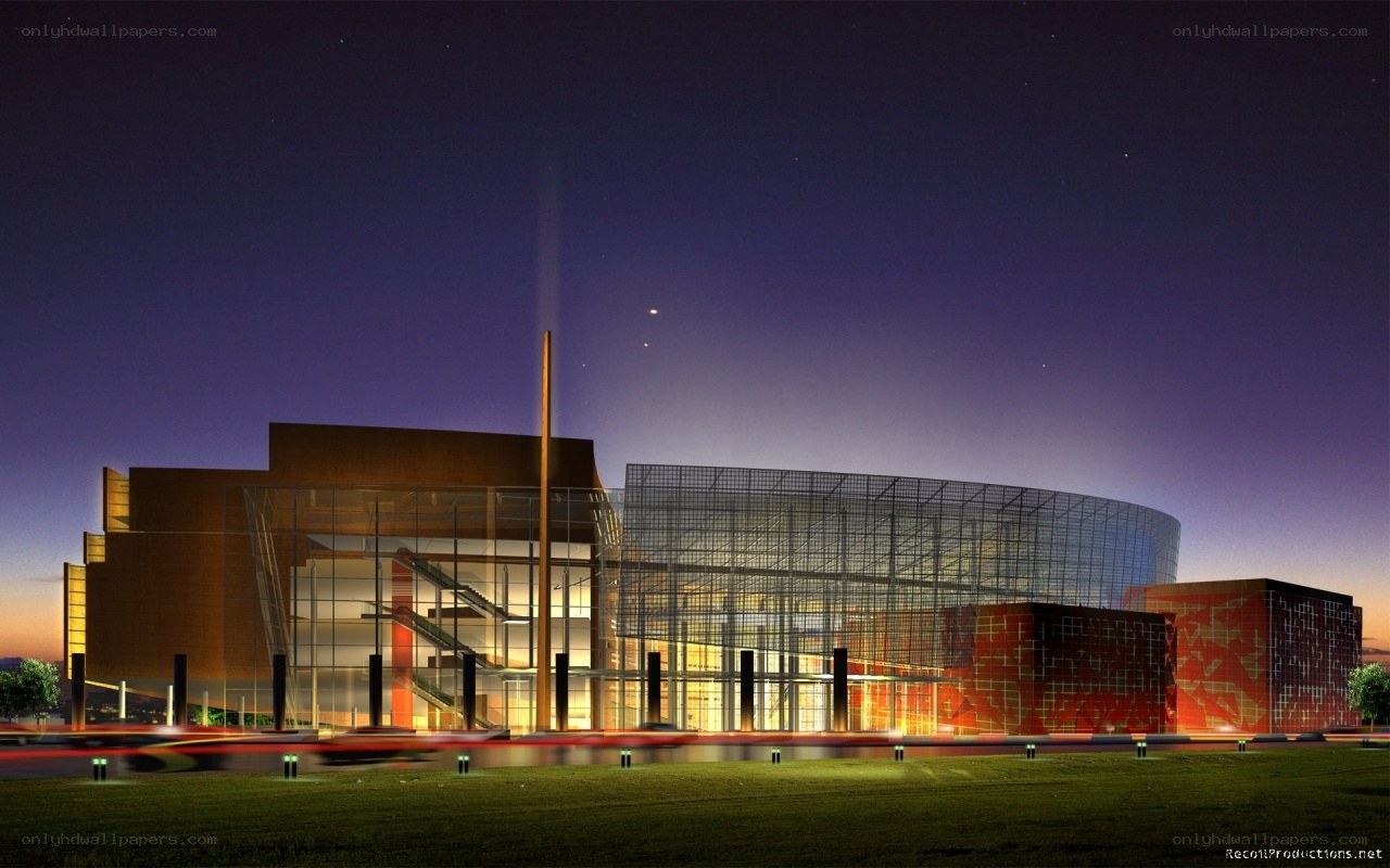 modern building at night