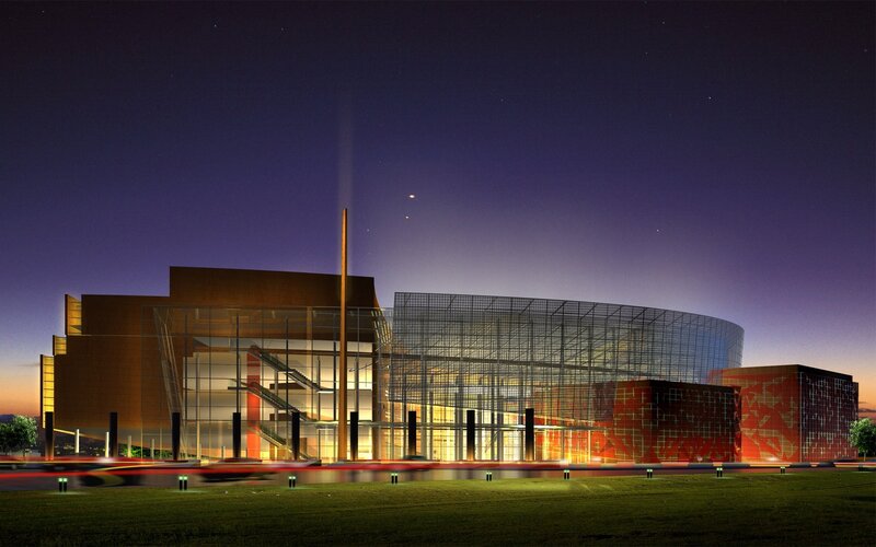 modern building at night
