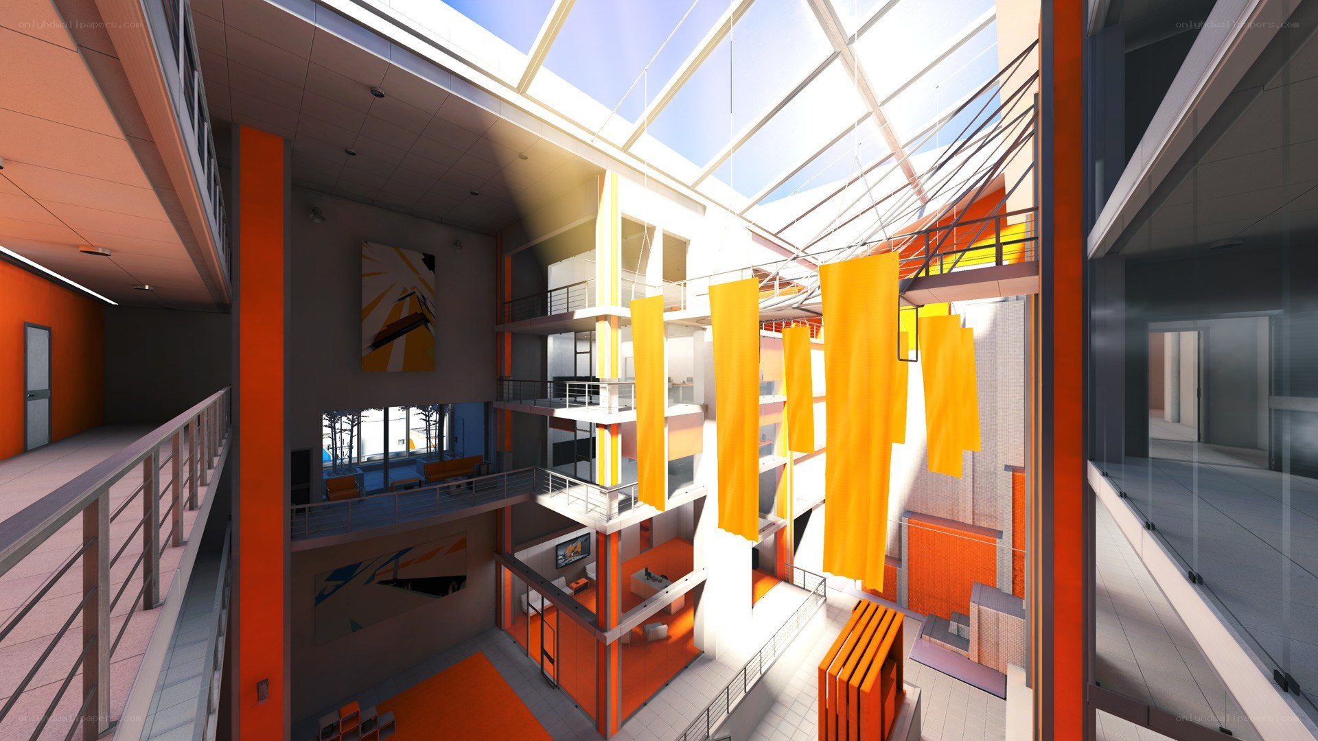 modern building atrium interior
