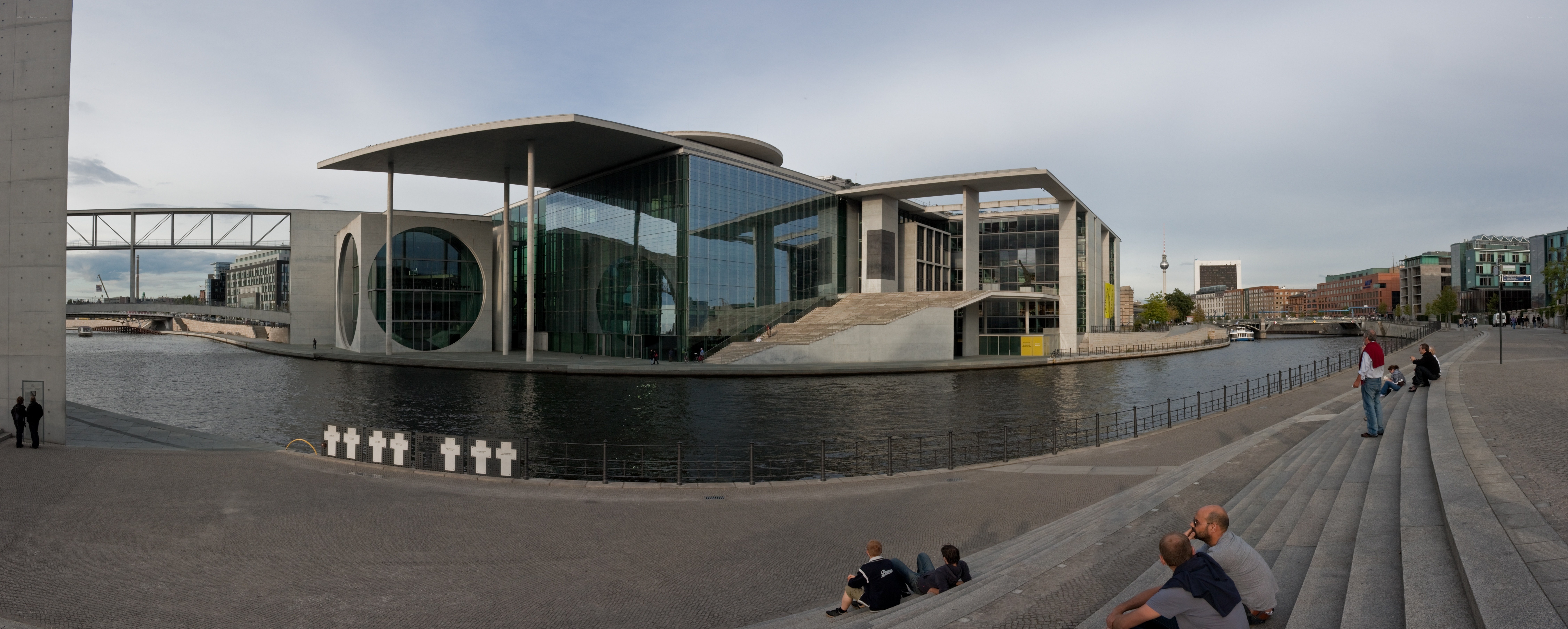 Modern building by the river