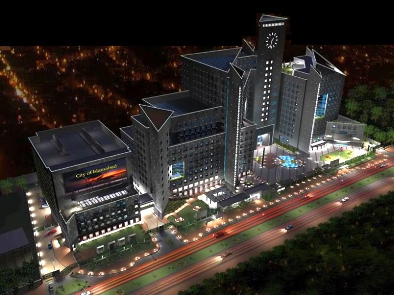 Modern Building Complex — Black
