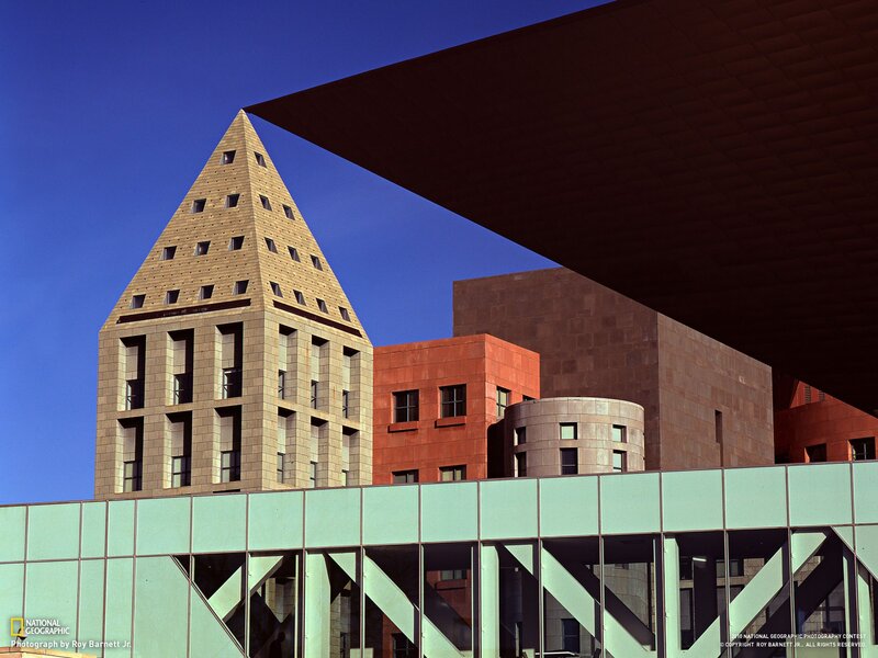 Modern Building Complex — Blue, Dramatic