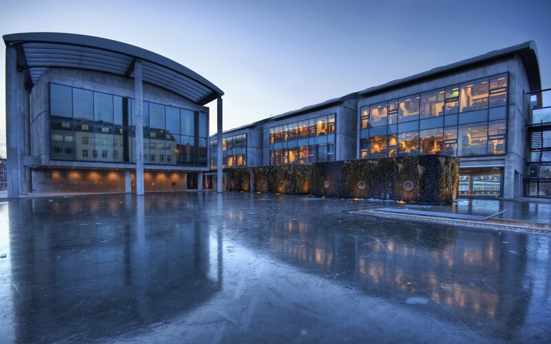 Modern Building Complex — Blue, Serene