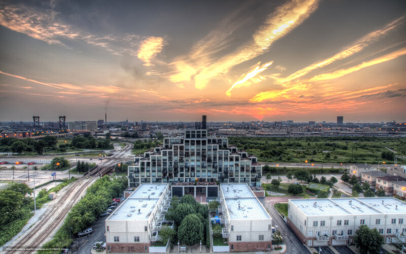 Modern Building Complex — Orange