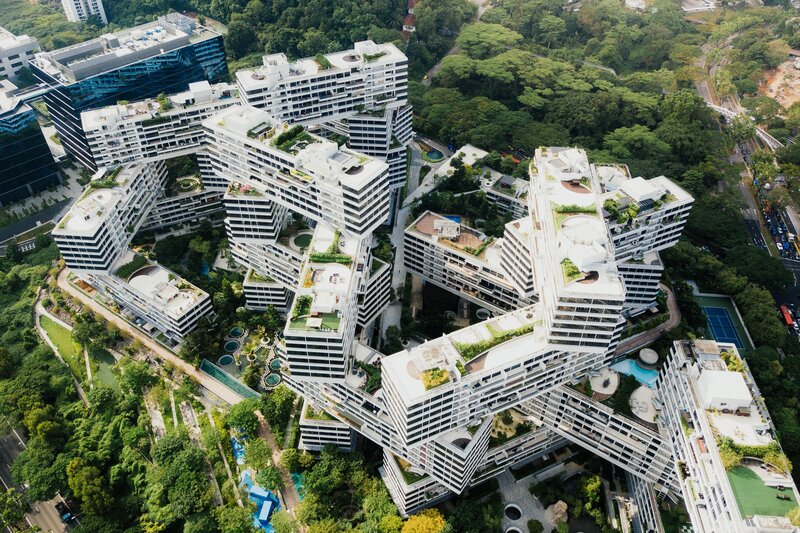 Modern Building Complex — White