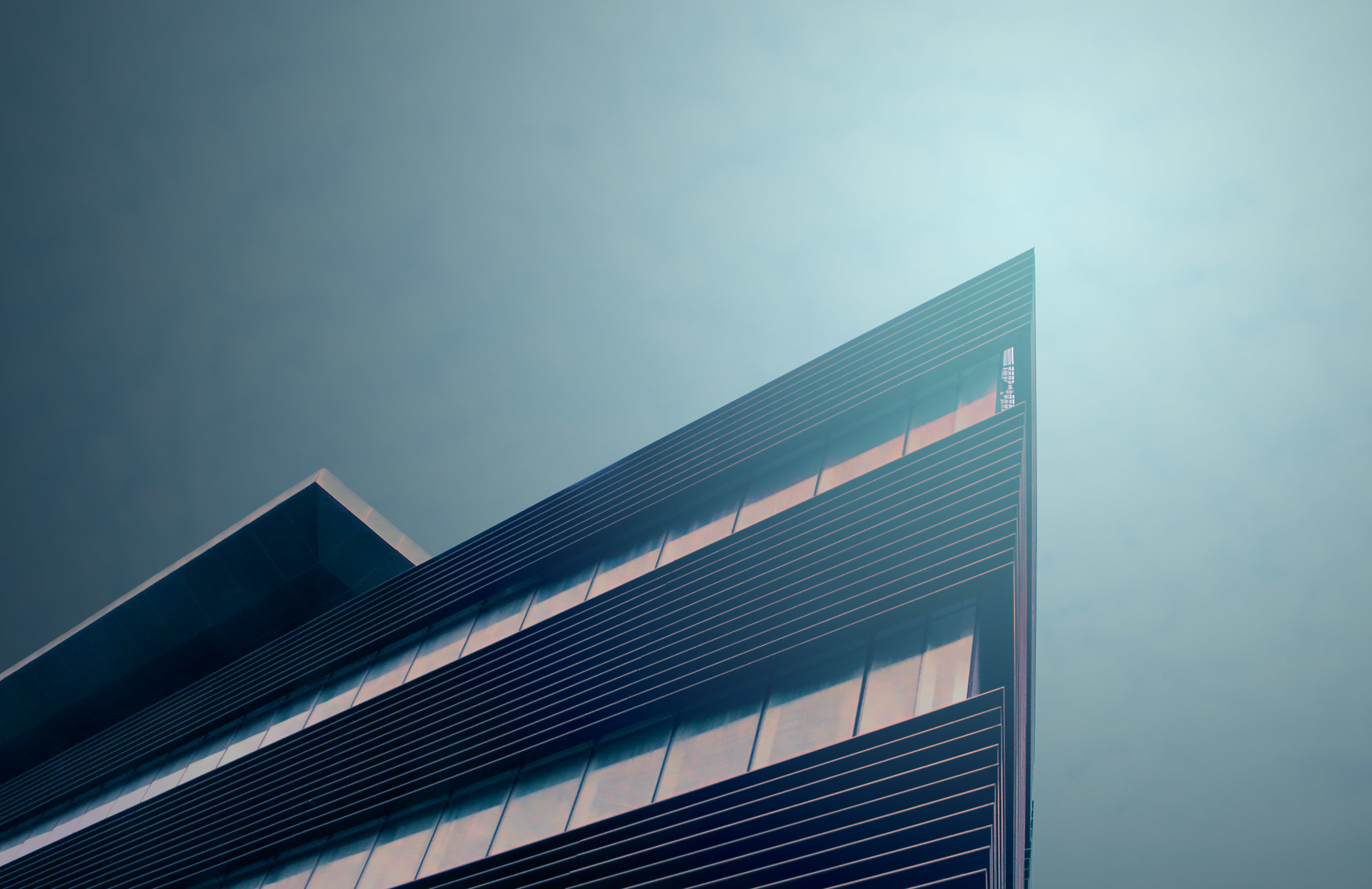modern building corner against sky