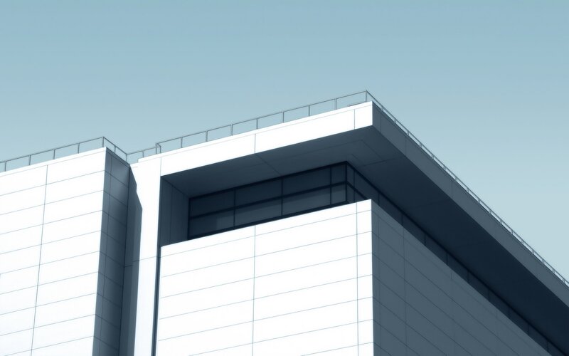 modern building corner against sky