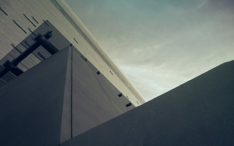 Modern Building Corner — Gray, Dramatic