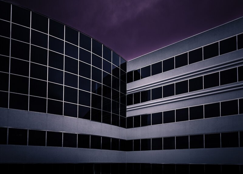 Modern Building Corner — Purple