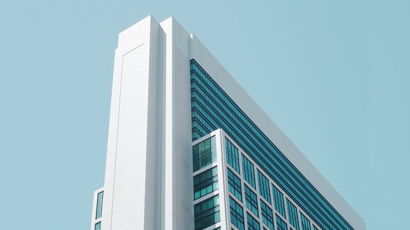 Modern Building Corner — White, Calm