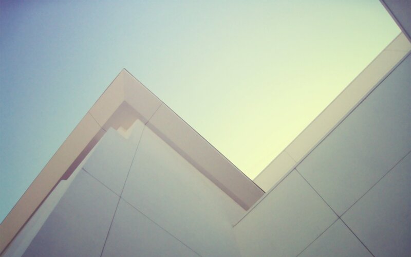 Modern Building Corner — White, Serene