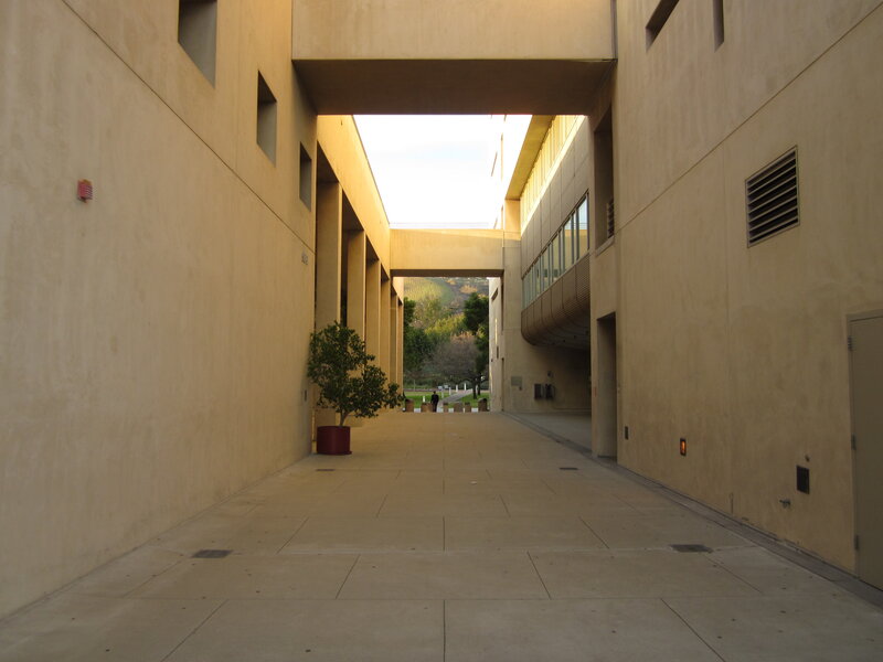 Modern building corridor with walkway