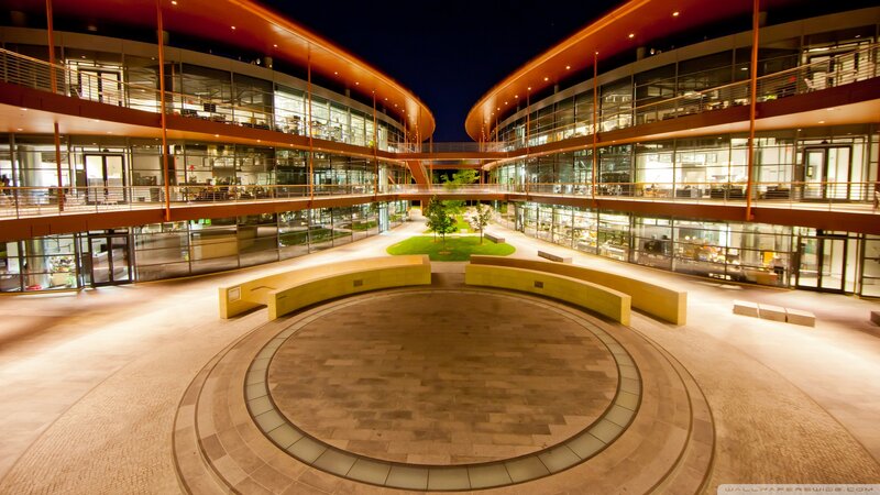 Modern Building Courtyard