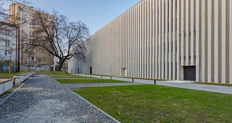 Modern Building Exterior — Beige, Calm