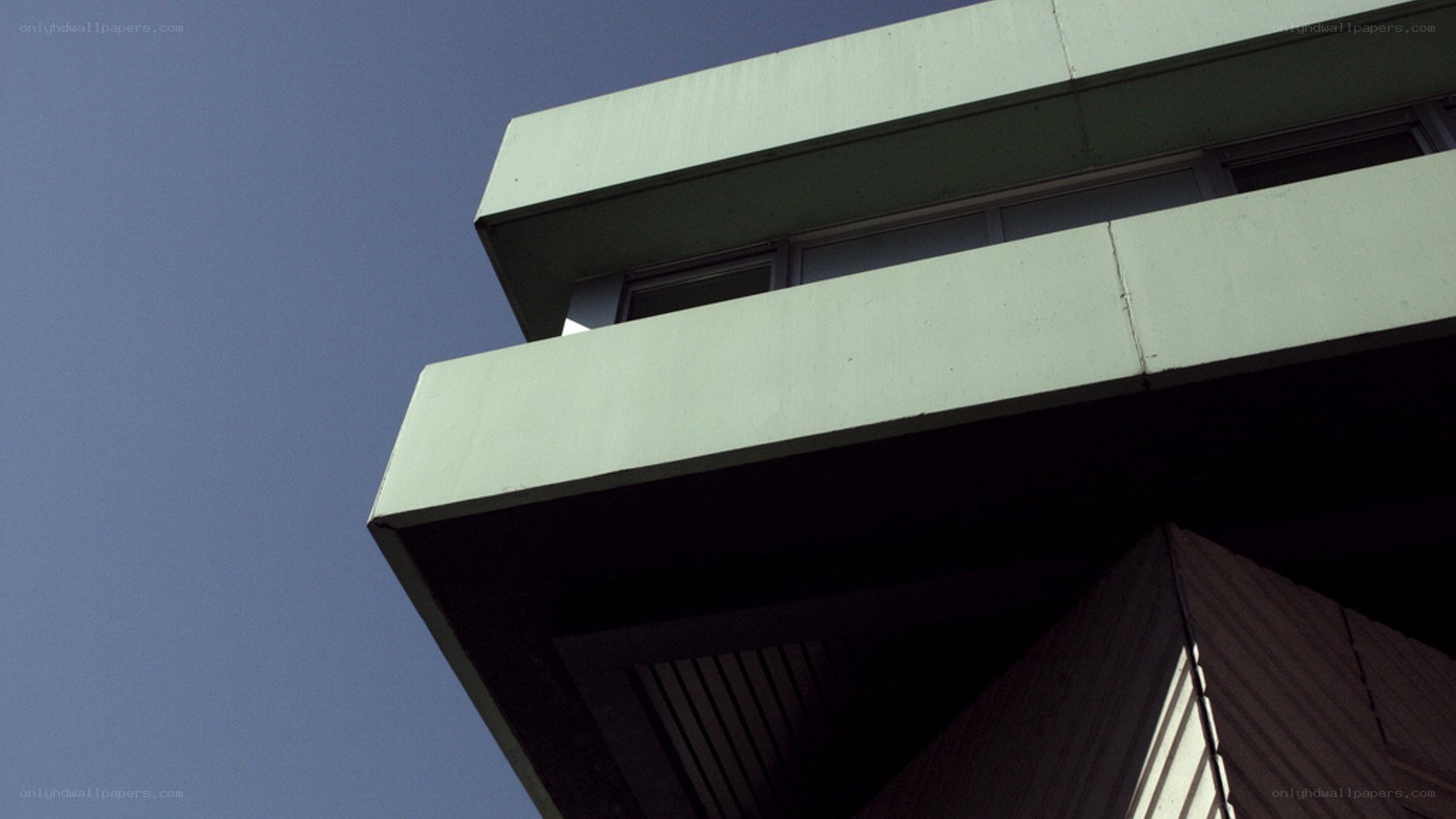 modern building facade against blue sky