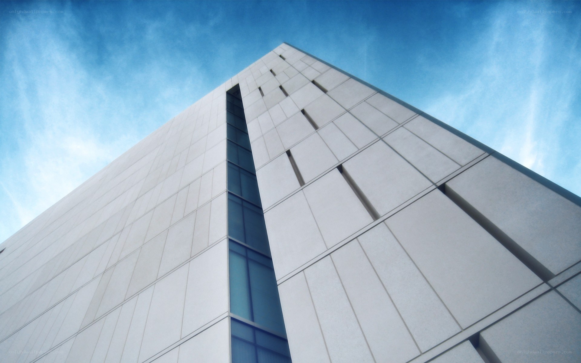 modern building facade against blue sky