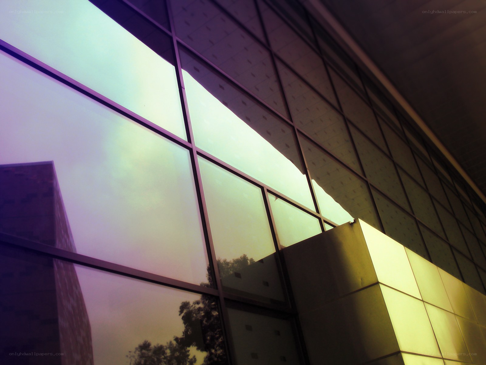 modern building facade at dusk