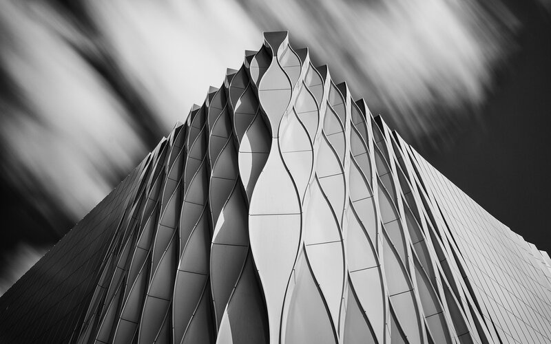 Modern Building Facade — Black, Dramatic, Photograph