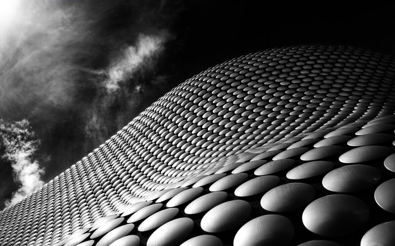 Modern Building Facade — Black, Dramatic