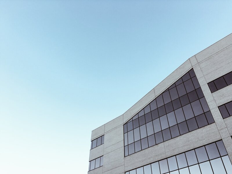 Modern Building Facade — Blue, Calm