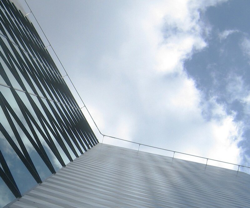 Modern Building Facade — Blue, Dramatic