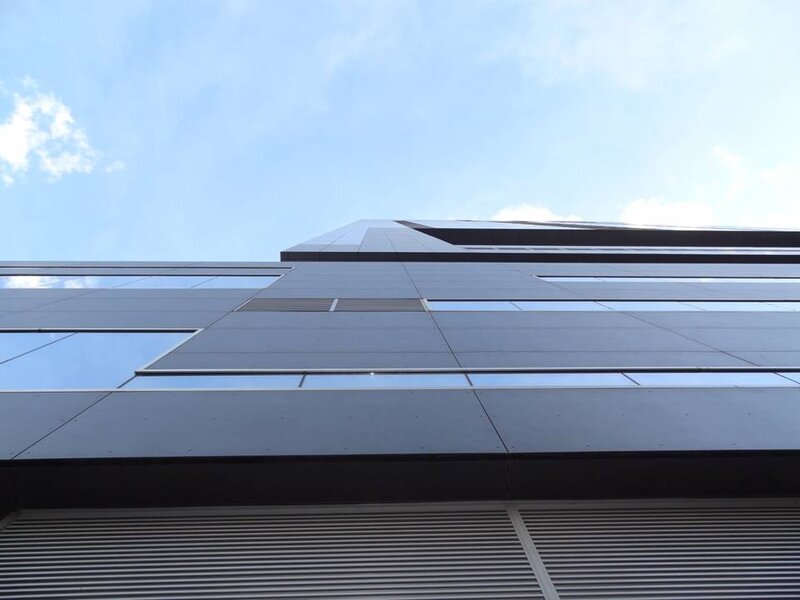 Modern Building Facade — Blue, Serene