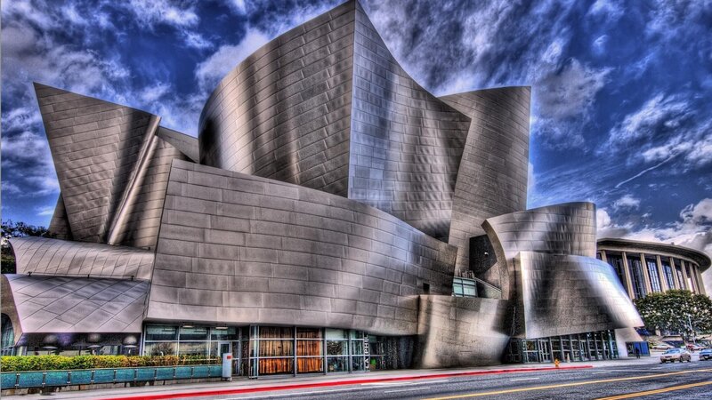 Modern Building Facade — Gray, Dramatic