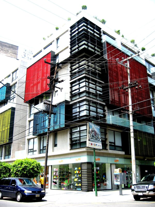 Modern Building Facade — Red