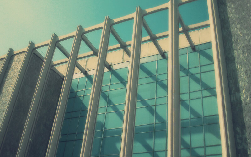 Modern Building Facade — Teal