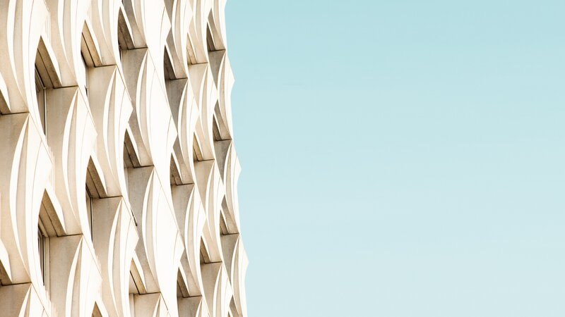 Modern Building Facade — White, Serene