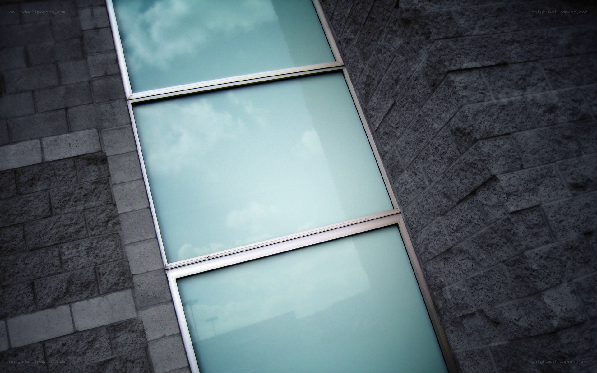 Modern building facade with glass panels