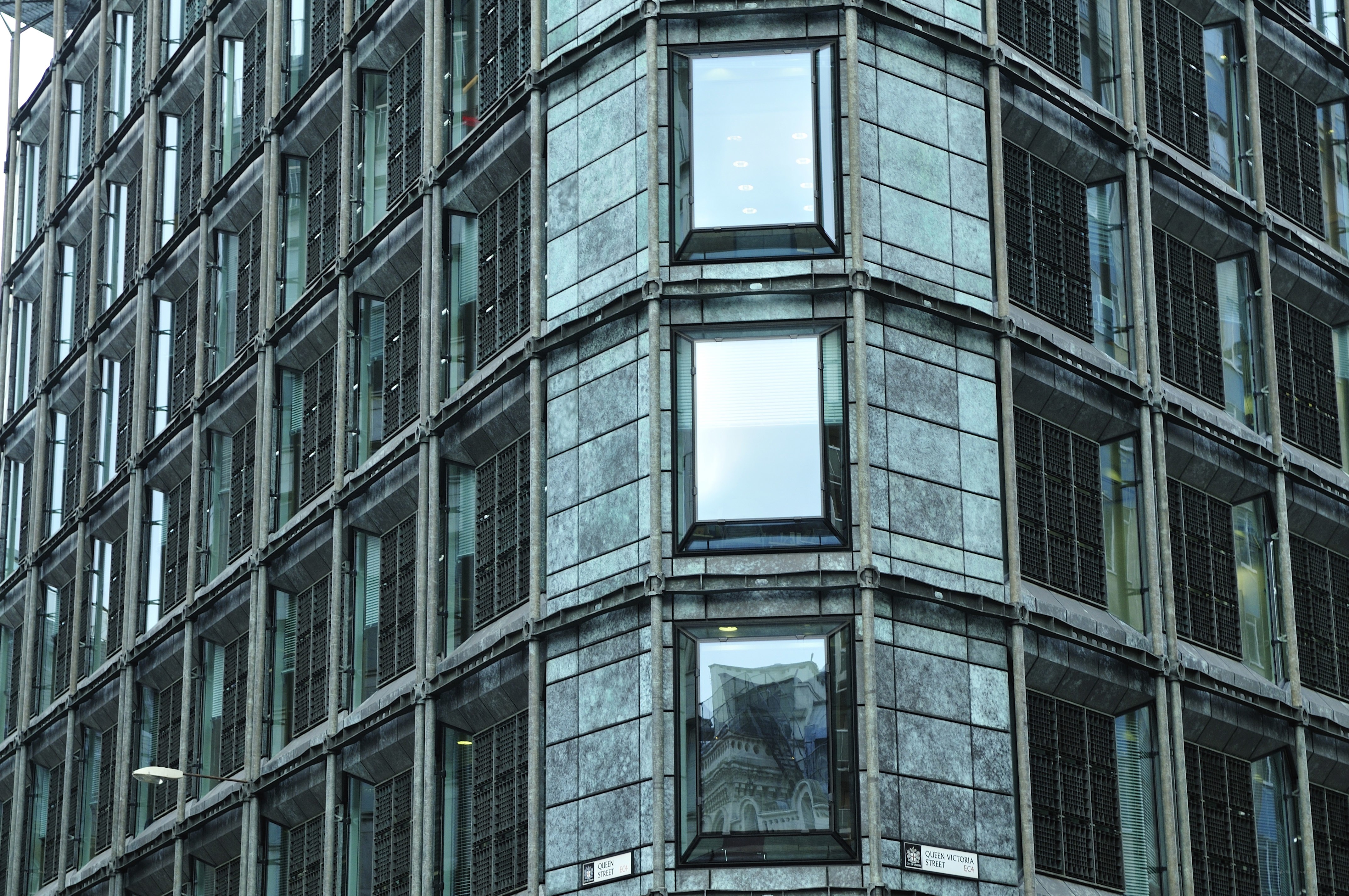modern building facade with glass windows