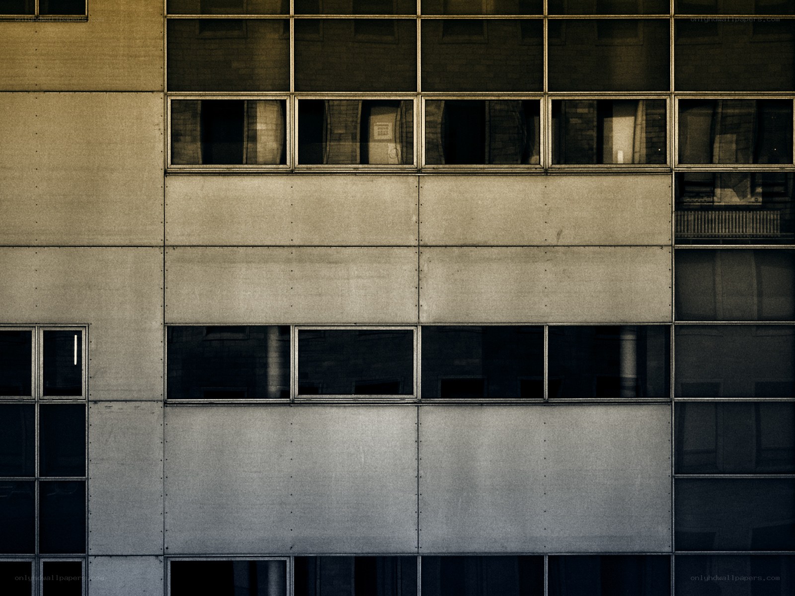 modern building facade with windows