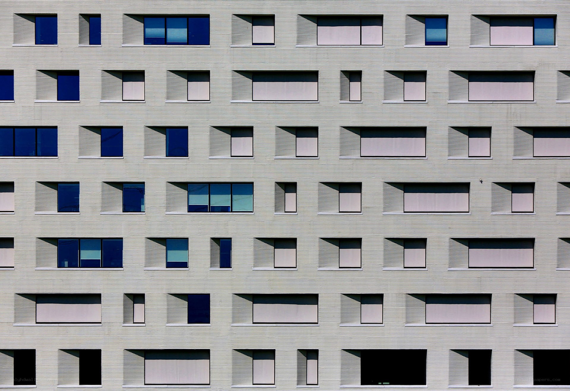 modern building facade with windows
