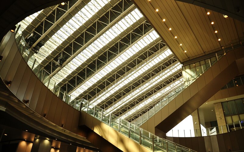 Modern Building Interior — Brown