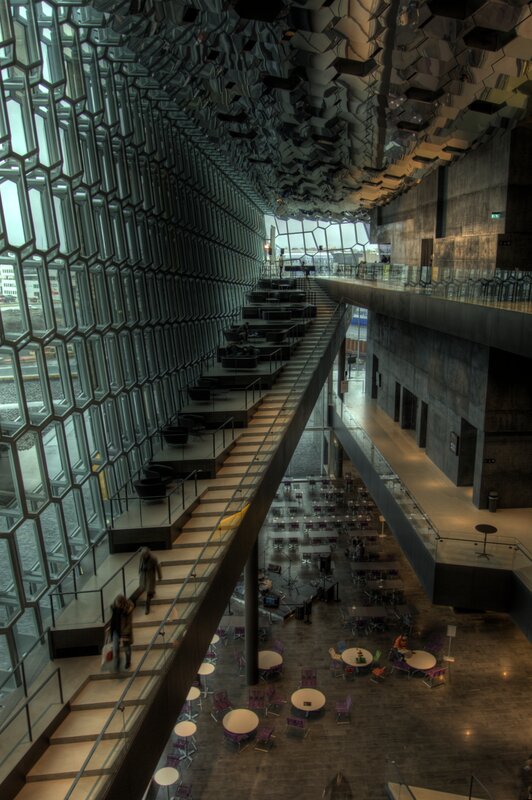 Modern Building Interior — Gray, Dramatic