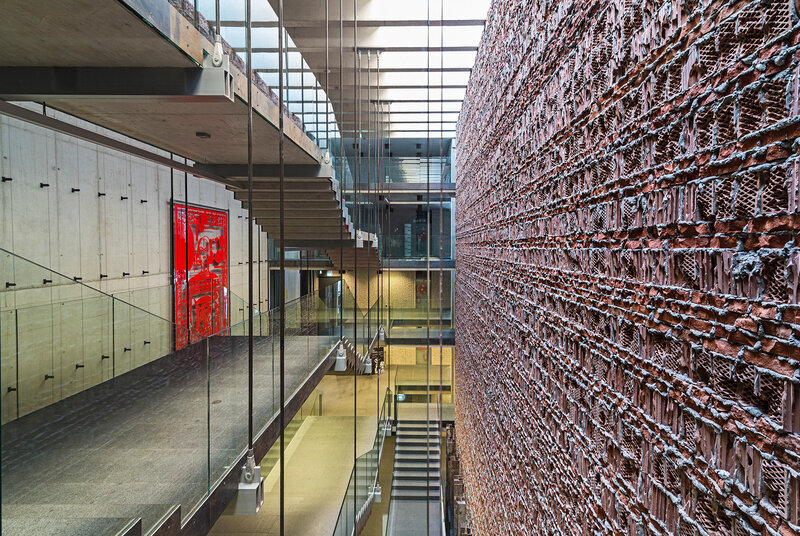 Modern Building Interior — Red, Industrial