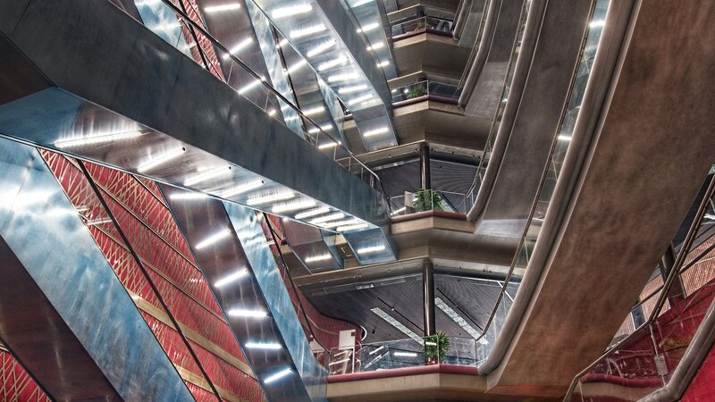 Modern Building Interior — Silver