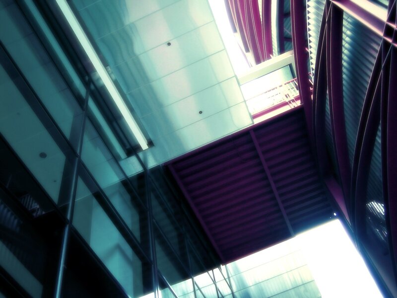 Modern Building Interior — Teal