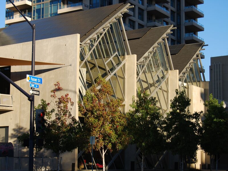 Modern building on Front Street
